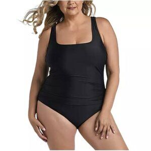 Sonnet Shores 24W Plus Size Black One Piece Swimsuit Msrp $84.00. New With Tags